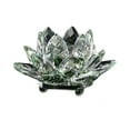 thumbnail image 2 of Birdeem Colored Crystal Glass Lotus Candle Tea Lamp Holder Buddhist Candle, 2 of 8