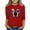 Red c, variant on Spazoro Toddler Girls 3/4 Sleeve Shirts, Graphic Print Spring and Fall Round Neck Casual Fashionable Tops for Girls Red Size 5-6T