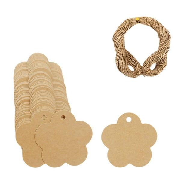 100 etiquetas de regalo, etiquetas de precio, etiquetas para prendas de vestir, para proyectos de manualidades, tarjetas de papel, etiquetas de regalo Papel Kraft