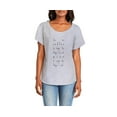 thumbnail image 2 of Hey You, Love Large Women's Handprinted Gray T-Shirt, "Coffee Prayer", 2 of 3