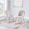 thumbnail image 2 of Chaises Latérales en Velours Rembourré Sunland 2 Pièces Beige, 2 of 2