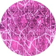 thumbnail image 1 of Ahgly Company Indoor Round Abstract Pink Modern Area Rugs, 4' Round, 1 of 4