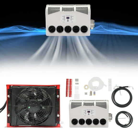 Denest 12V 11000 BTU Split AC Air Conditioner Truck Cab Fits Semi Trucks Bus RV Caravan