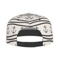 thumbnail image 2 of Kdxio Anchors and Ropes Print Snapback Hat for Men Women,Adjustable Baseball Cap, 2 of 7