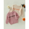 thumbnail image 2 of Toddler Baby Boy Girl Halloween Sweater Knit Chunky Pumpkin Sweaters Oversized Pullover Sweatshirt Tops Fall Winter Clothes, 2 of 8