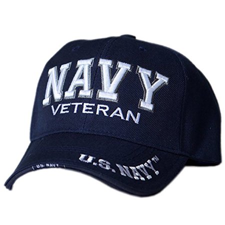 US Honor Official Embroidered Veteran Shadow Navy Baseball Caps Hats