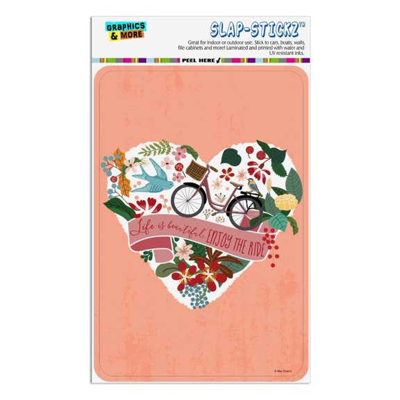 Life is Beautiful Enjoy the Ride Bicycle Home Business Office Sign