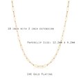 thumbnail image 2 of Ivy & Bauble 14K Gold Plated Linked Paperclip Chain Necklaces for Women, 18”, 2 of 4
