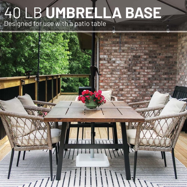 40 lb patio umbrella stand Base for Half Umbrellas 48.5 lbs Water & Sand Fillable Umbrella Introducing the US Weight 40 Pound Umbrella Base US Weight 40 LB Umbrella