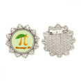 thumbnail image 1 of Broche de plata Matemáticas computacional Pi naranja, 1 of 3