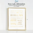 thumbnail image 4 of Merry Expressions - Boss Lady Desk and Wall Art - Retirement Gift, Boss Gifts, Best Friend Gift for Women, Office D cor Gold, Boss Lady - 9" x 12", 4 of 6