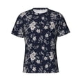 thumbnail image 4 of Vsdgher Retro Flower Print Men's Dry Fit Mesh Athletic Shirts Moisture Wicking Tennis T-Shirt Tops, 4 of 9