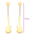 thumbnail image 2 of Aretes Pendientes Guitarra Eléctrica Oro 14k Laminado dorado Unitalla, 2 of 8