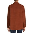 thumbnail image 3 of Time and Tru Women's Corduroy with Buttons Shacket, 3 of 5