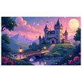 thumbnail image 1 of Fairytale Castle Backdrop Banner for Kids Party Wedding Photo Shoot Birthday Decoration Events Magical Background Props, 1 of 4