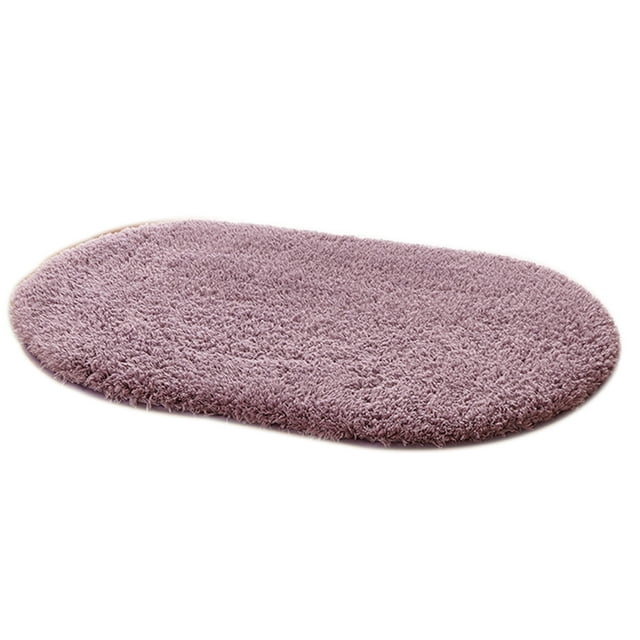 Coofit Bathroom Mat Non-slip Absorbent Oval Entry Door Mat Bathroom Rug