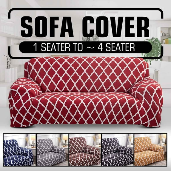 Stretch Sofa Slipcover, Elastic Sofa Cover Cushion Couch Cover Slipcover Anti Wrinkle Sofa Protector 1-4 Seater For Moving Furniture Living Room