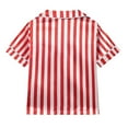 thumbnail image 3 of Kaemgyyd Toddler Girl Boy Two Piece Pajamas Set Fashion Stripe Button down Shirt Top and Shorts Lounge Sleepwear Pjs Set, 3 of 6