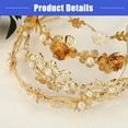 thumbnail image 6 of Vocoste 4 Pcs Metal Flower Shape Headbands Hair Accessories Headbands for Women Girl Gold Tone 4.92"x1.18", 6 of 7