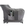 thumbnail image 5 of Lazy Chair with Ottoman, Modern Accent Lounge Chair with Folding Footrest and Headrest, Upholstered Leisure Sofa Armchair Reading Chair with Side Pocket for Living Room, Bedroom, Office, Light Gray, 5 of 6