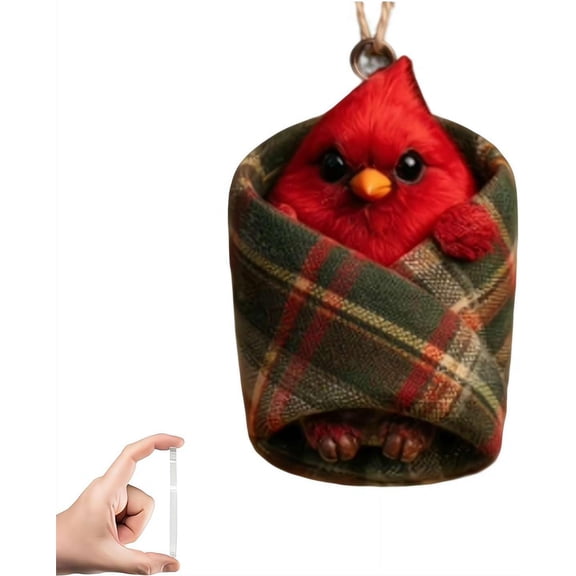 Cozy Wrapped Critters Ornament,2026 New Hanging Alpaca Plush Toys Ornaments, 2D Acrylic Animal Ornaments,Realistic Plush Toy Soft Fluffy,Birthday Presents for Kids Preschool Realistic