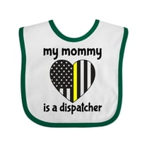 Inktastic Dispatcher Mom Emergency Gold Line Flag Boys or Girls Baby Bib