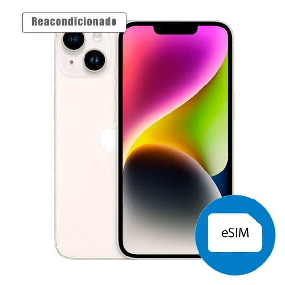 iPhone 14 Plus Apple 128GB eSIM Blanco Reacondicionado