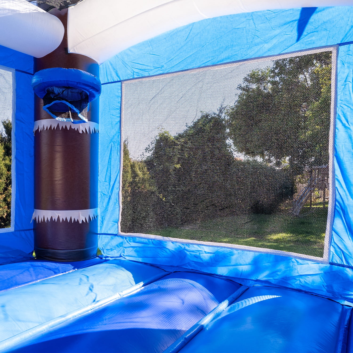 HeroKiddo 26FT Long Inflatable Water Slide Bounce House - Commercial Grade with Basketball Hoop, Backyard Wet Dry Fun