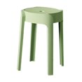 thumbnail image 1 of Taburete redondo para mesa de comedor, taburete para cambiar zapatos, taburete cómodo para vestirse, taburete apilable para comedor de estilo rústico Verde, 1 of 8
