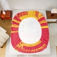 thumbnail image 6 of Erosebridal Kansas Bed Sheets Set Twin Size,Football City Silhouette Bedding Sets Twin Size,Red Yellow Bed Sheets Twin,Super Cozy Room Decor,3pcs, 6 of 6