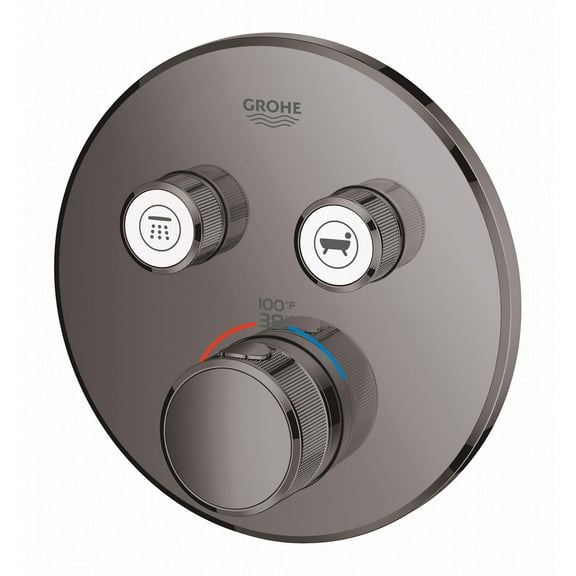 Grohe Grohtherm 29137A00 Dual Function Thermostatic Valve Trim in Grohe Hard Graphite