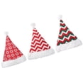thumbnail image 4 of Gorro de punto, 3 piezas/juego, patrón de rayas, gorro de punto navideño, adornos navideños elaborados por expertos, 4 of 12