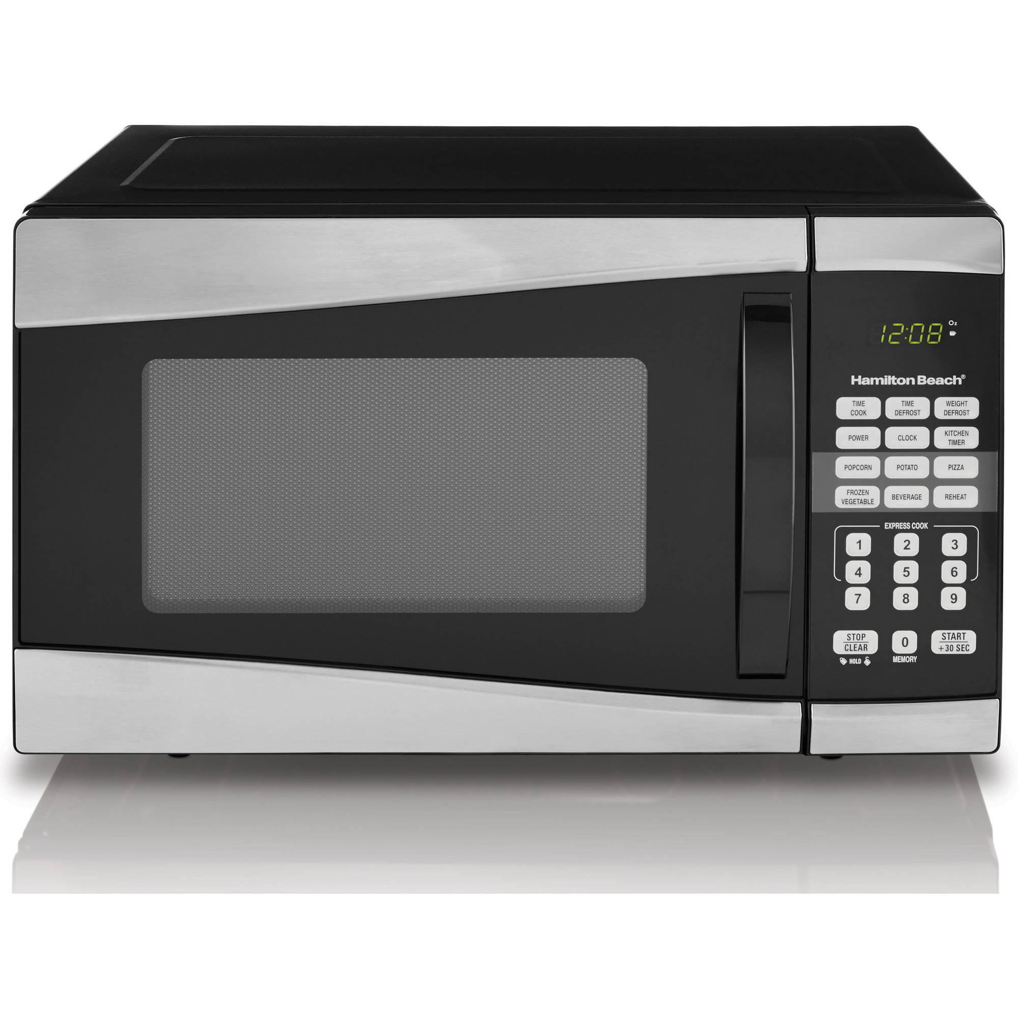 touch-pad Microwave Oven Red Stainless Steel Hamilton Beach Modern 0.9 Cu Ft