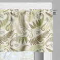 thumbnail image 5 of Ambesonne Botany Valance & Curtain, Curlicue Fern Leaves Art, 55"x24", Eggshell and Dark Tan, 5 of 7