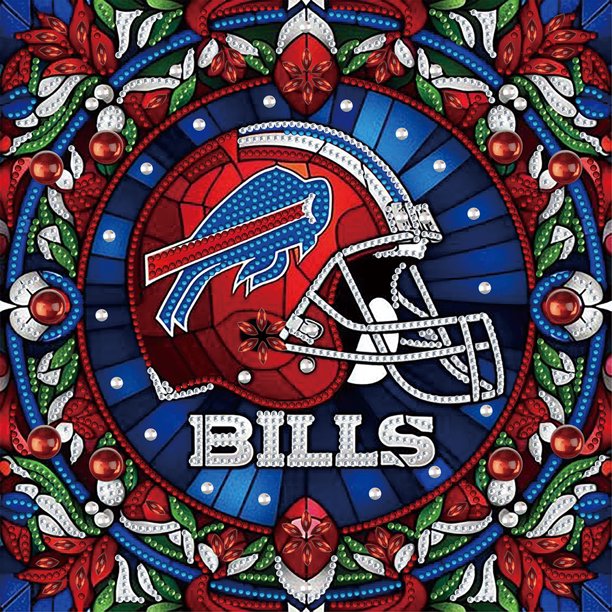 (KH171) Resina Con Forma Especial Serie Abstracta Buffalo Bill Diamante Parcial 30*30cm