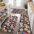 thumbnail image 2 of Pioneer Flower Floral Print Pattern Kitchen Rugs Sets Of 3,Kitchen Runner Rugs Non Skid Washable,Decorative Kitchen Floor Mats for Kitchen,Sink,Laundry,17"x30"+ 17"x47" + 17"x59", 2 of 6