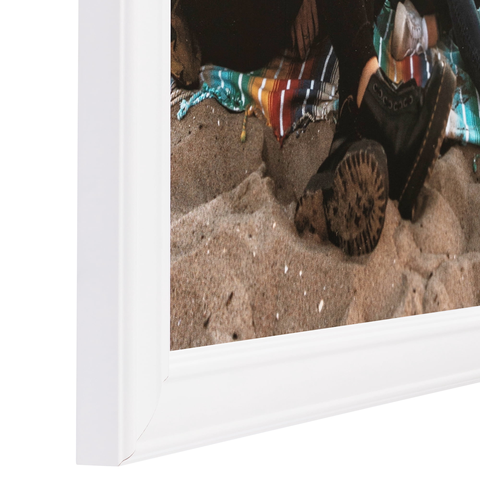 ArtToFrames 16" x 20" White Picture Frame, 16x20 inch White MDF Poster Frame (WOM-4098),  Pack