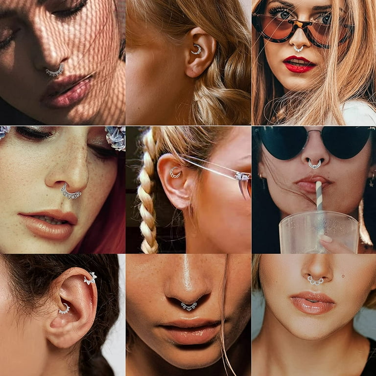 Stainless Steel Septum Septum Piercing Ring Types Silver Septum