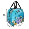 thumbnail image 2 of KLL Corals and Tropical Fish Print Insulated Lunch Bag Women, Reusable Cute Tote Lunch Box for Adult & Men, Leakproof Cooler Lunch Bags for Work Office Travel Picnic, 2 of 5