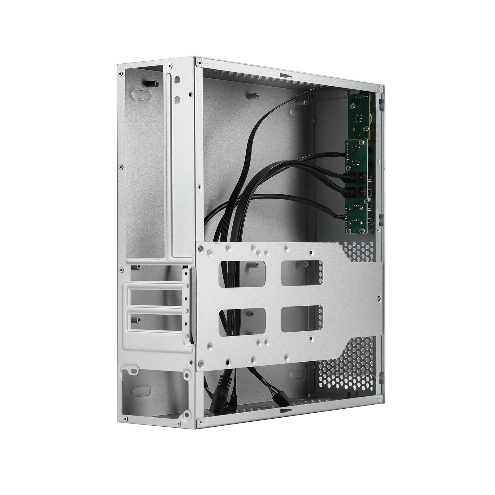 Wzmzjy Computer Case 3.0 USB Wall Mounted Placement Office Professional Practical Steel Argent