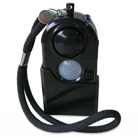 FireKing Personal Alarm, Black, Bright White LED