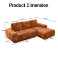 thumbnail image 7 of Gewnee Orange L-Shaped Sectional Sofa, High-Quality Chenille Fabric with High-Density Sponge, for Living Room, 7 of 7