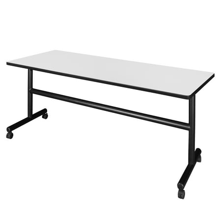 

Kobe 72 x 30 Flip Top Mobile Training Table- White