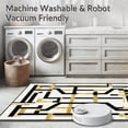 thumbnail image 5 of ODIKA 4'x6' Machine Washable Non-Slip Area Rug, Chic Black and Gold Geometric with Elegant Line Design High Traffic Rug, Beige, 87346, 5 of 7