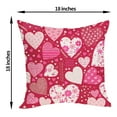 Beneky Couple Pillowcases, 18X18 Red Love Heart Throw Pillow Covers