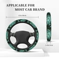 thumbnail image 4 of Bingfone Teal Cactus Steering Wheel Cover - Universal 15 Inches Car Steering Wheel Covers Grip Auto Internal Accessories, 4 of 6