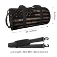 thumbnail image 4 of Xecao American Flag with Desert Camouflage print Round Travel Duffel Bag is a foldable gym bag with an inner pocket, perfect for travel sports, 4 of 8