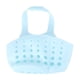 thumbnail image 1 of Cesta colgante para cocina y baño, organizador de plástico para fregadero doble, escurridor de esponja, organizador de aparatos (azul), 1 of 5