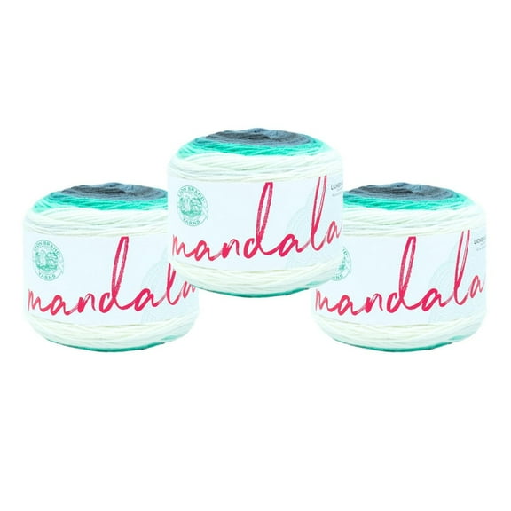 Lion Brand Yarn Mandala Multicolor Light DK Acrylic 3 Pack Yarn