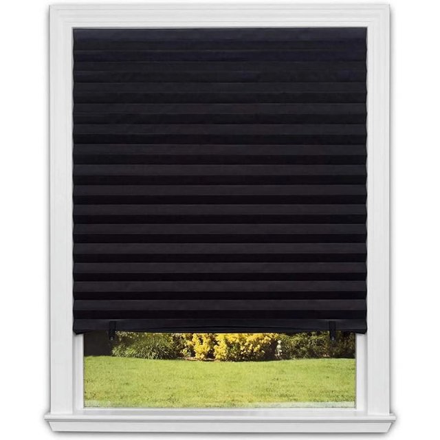 CNKOO Sans Outils Store Plissé Occultant en Papier Noir Usage Intérieur 36” x 72” Lot de 6 ZZZ